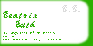 beatrix buth business card